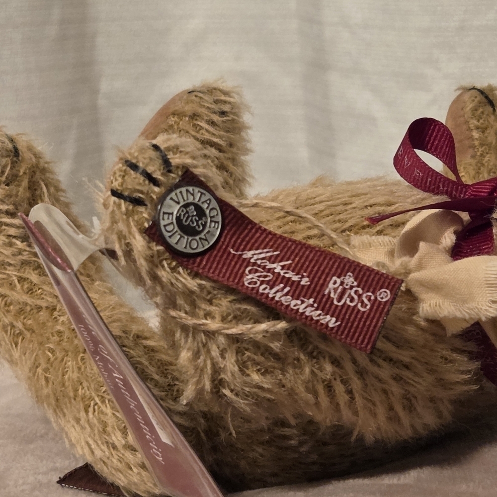 BEAR (RUSS) CRABTREE & EVELYN/MOHAIR COLLECTION/VINTAGE& LTD. ED. W/TAG - Picture 5 of 8
